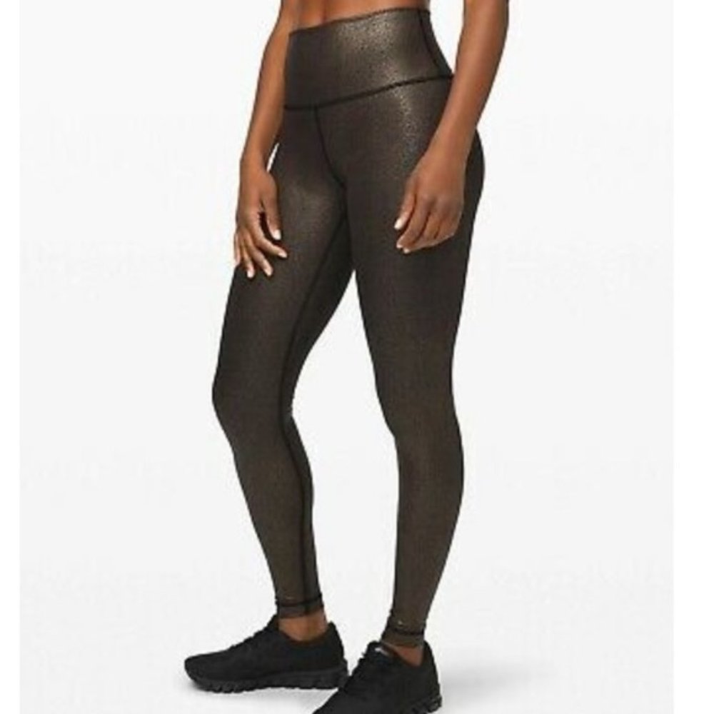 Lululemon Wunder Under High Rise Tight Gold Foil - Picture 3 of 7